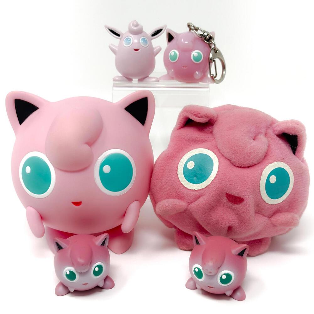 Nintendo Pokemon Jigglypuff Wigglytuff 1999 Lot Tomy Hasbro Figures Keychain VTG